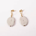 Pendientes "Colección espiral" blanco