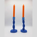 Candelabro Azul ( una vela)