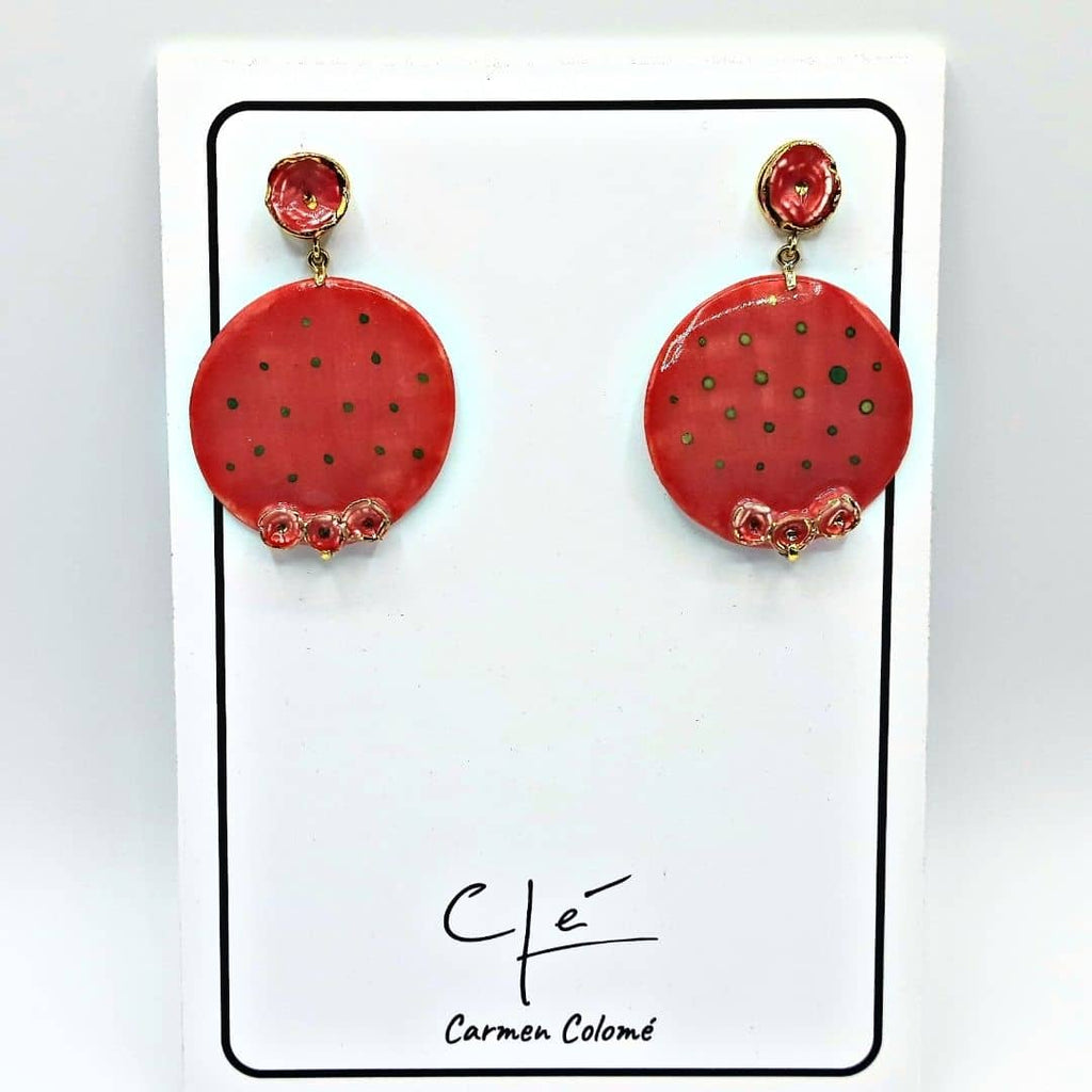 Pendientes Maxi "Colección Las rosas" rojos