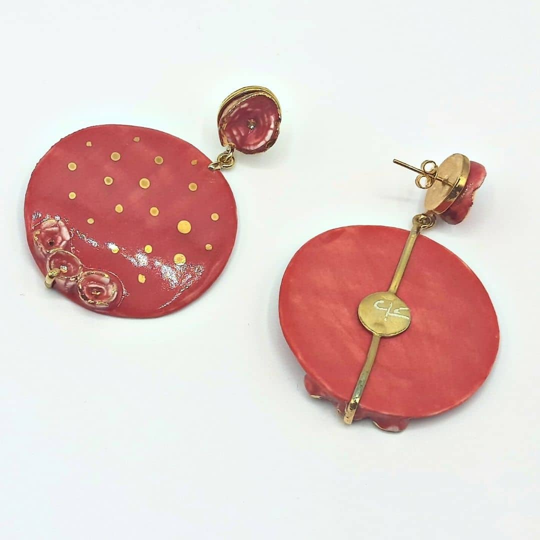 Pendientes Maxi "Colección Las rosas" rojos