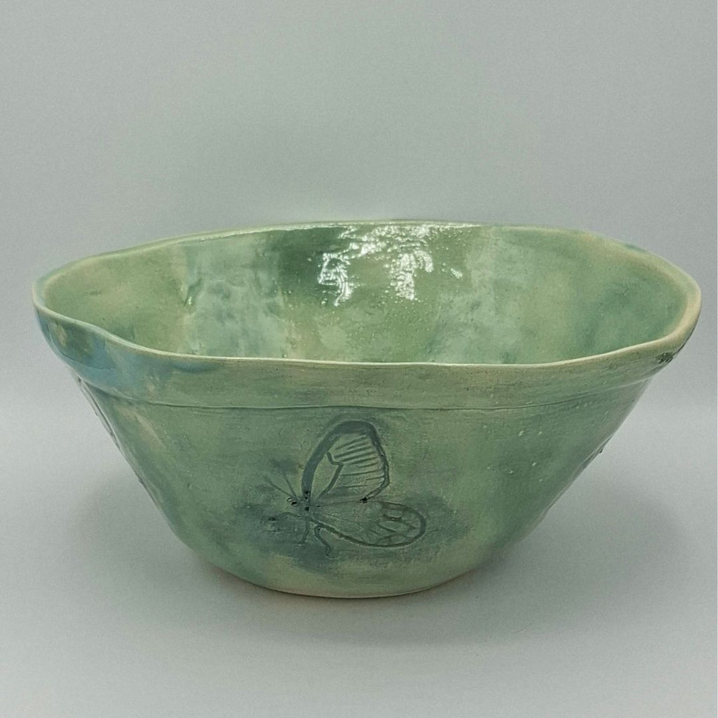 Ensaladera "Colección mariposa verde"