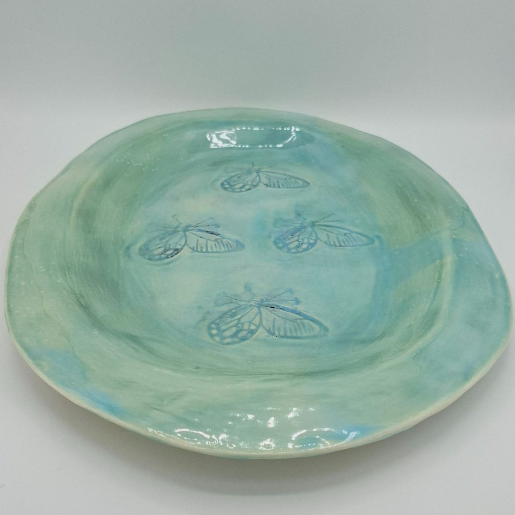Fuente grande "Colección mariposa verde"