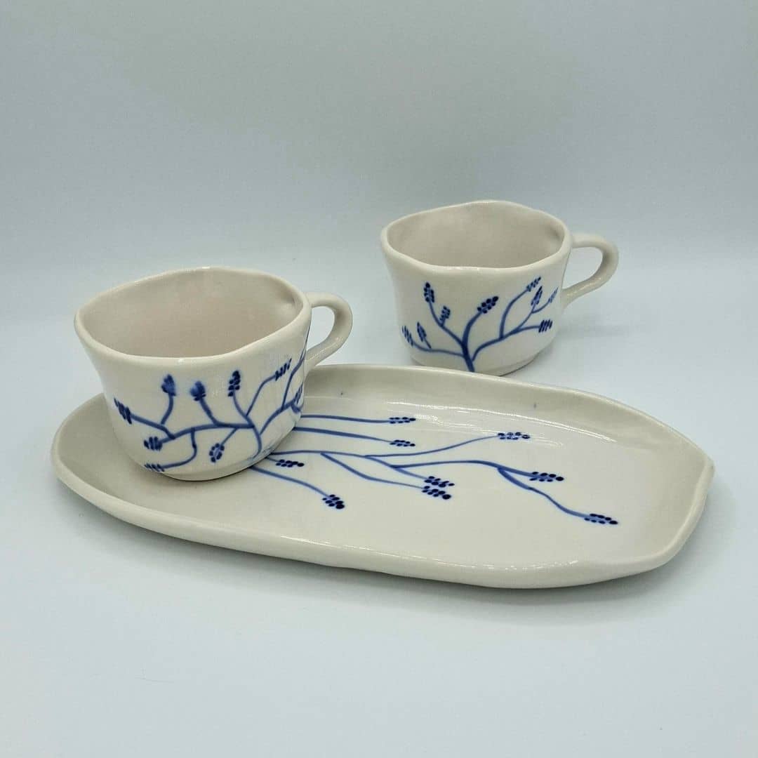 Taza Achatada "Colección Racimos"