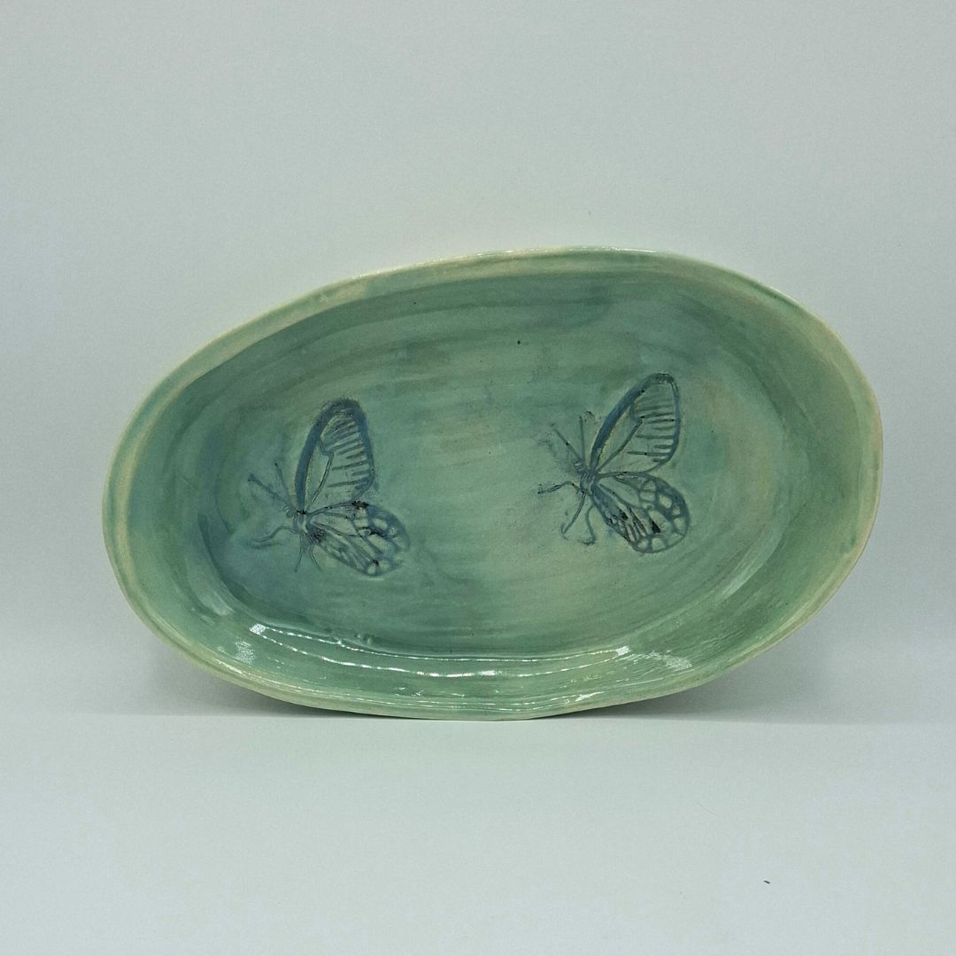 Bandeja mediana" Colección mariposa verde"