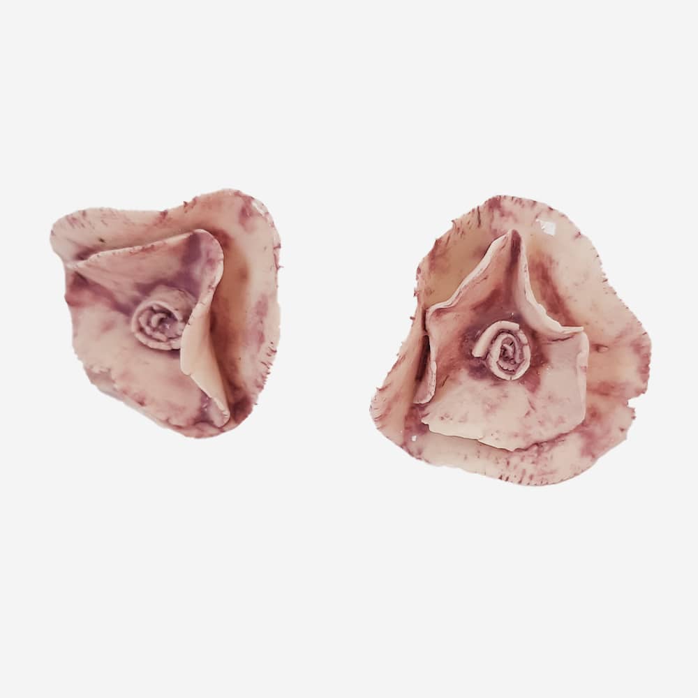 Pendientes clavel malva