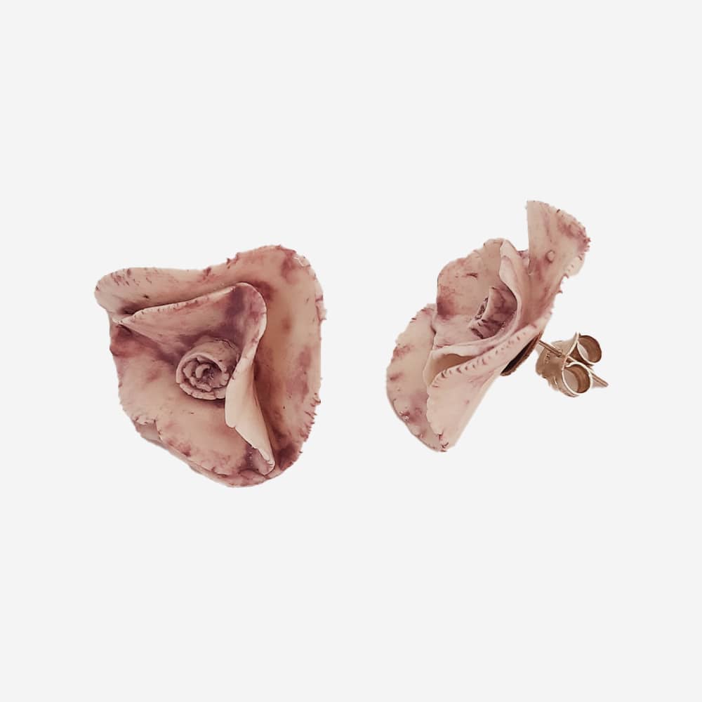 Pendientes clavel malva
