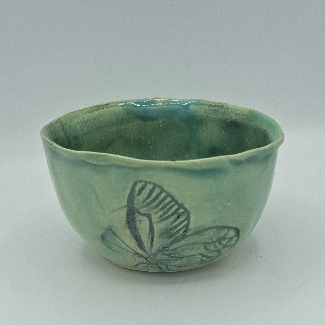Cuencos "Colección mariposa verde"