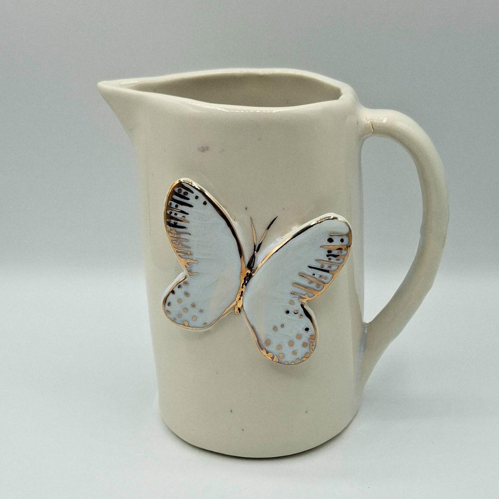 Jarra de porcelana " Colección Mariposa Oro"