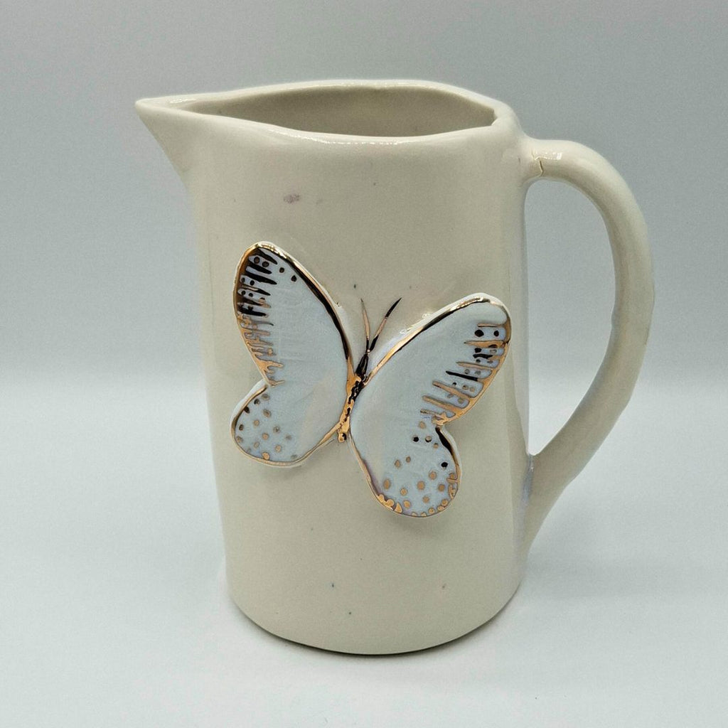 Jarra de porcelana " Colección Mariposa Oro"