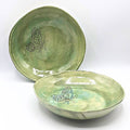 Plato de gres "Colección Mariposa verde"